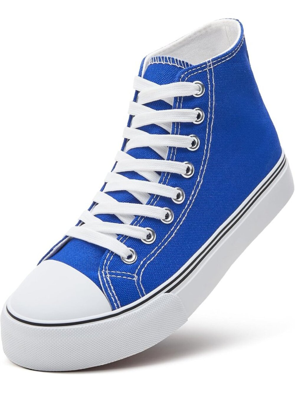 Women's Blue Stylish High Top Lace-up Casual Tennis Walking Shoe Fashion Sneaker